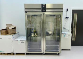 One of our cabinets with an AKTA system waiting alongside ready to be installed